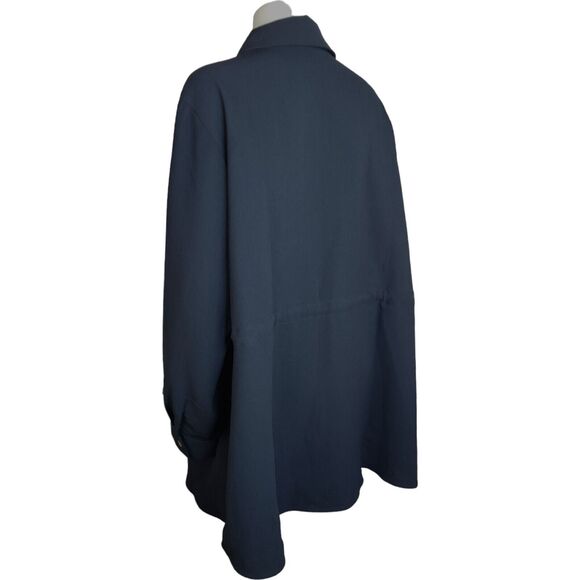 Girl With Curves Button Shirt Jacket with Adjustable Waist Black 2X NWOT - Picture 7 of 14